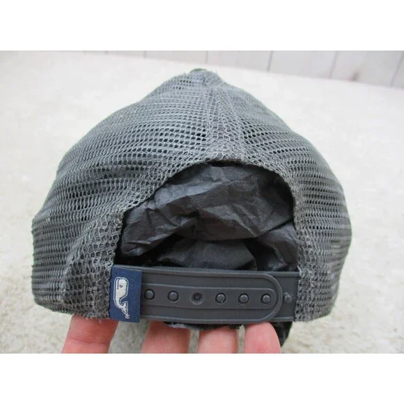 Vineyard Vines Hat Cap Snap Back One Size Green Gray Whale Trucker Preppy Mens - Picture 5 of 11